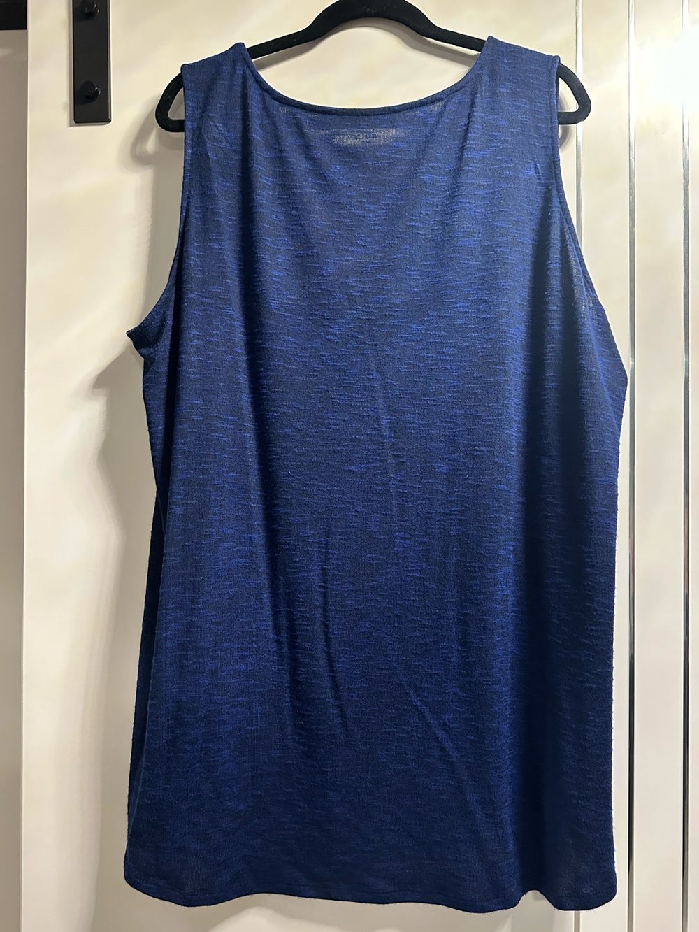 MBLM Tess Helliday 3X Sleeveless Royal Blue / Black Neck Metal Hooks Tank Top - Picture 2 of 11